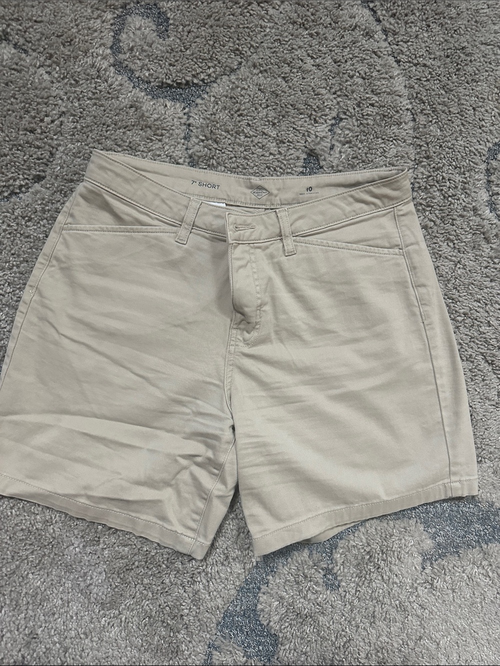 Women's 7" Short - Beige Cotton Blend Shorts